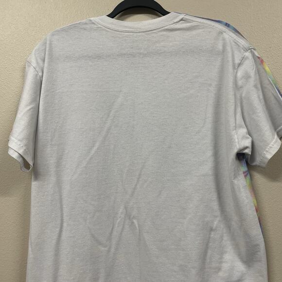 Gildan Womens Multicolor T-Shirt Rainbow Cat Short Sleeve Crew Neck Size Large - Picture 7 of 7